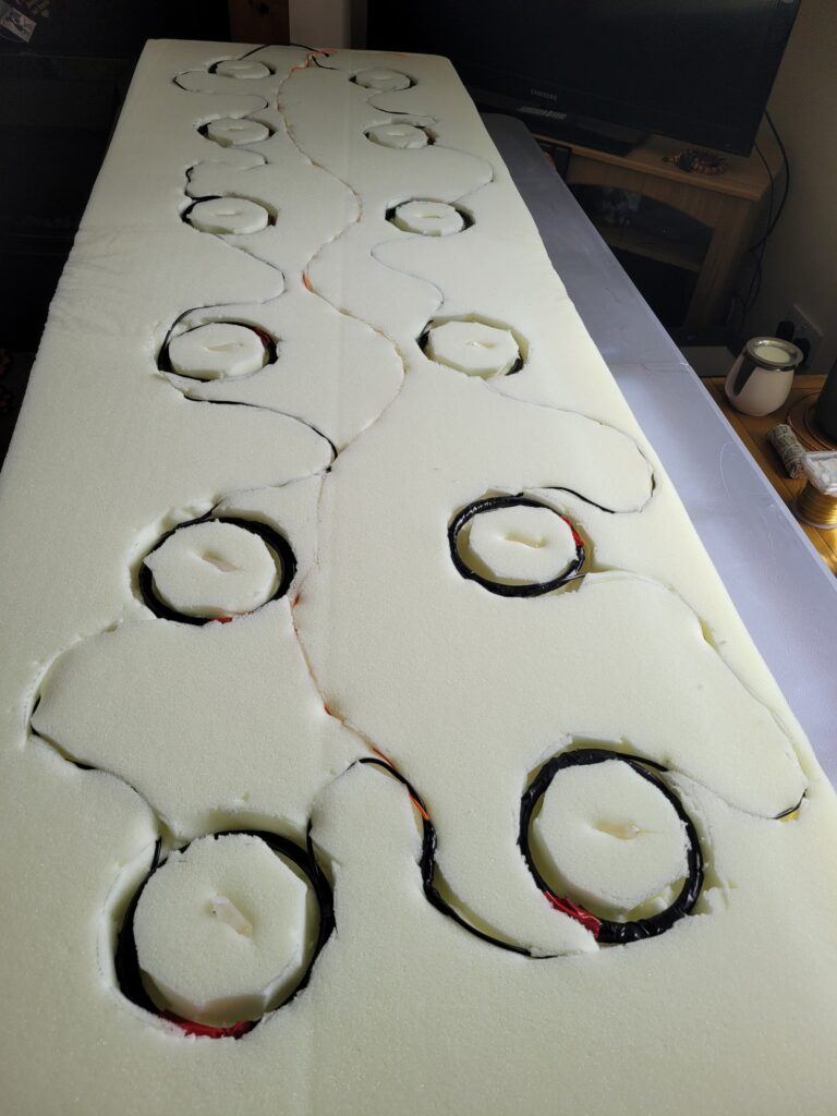 12 coils with crystals