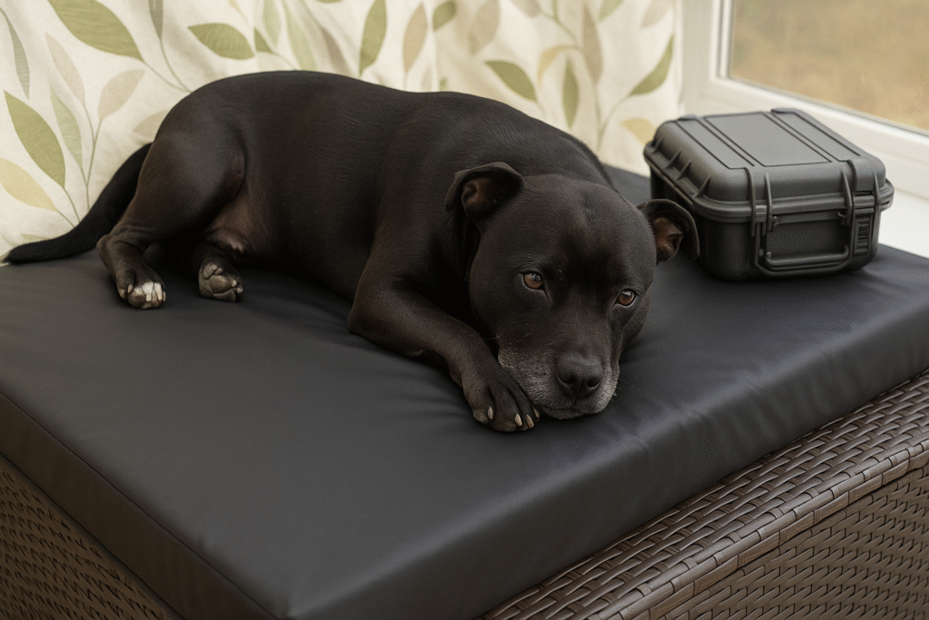 dog on pemf bed